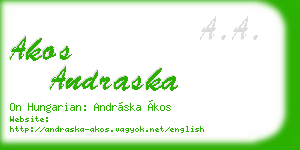 akos andraska business card